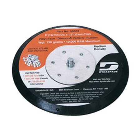 DYNABRADE Dynabrade DYN-50632 6 In. Dia. Non-Vacuum Disc Pad; Vinyl-Face DYN-50632